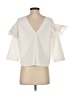 Mango 100% Polyester Ivory 3/4 Sleeve Top Size XS - photo 2