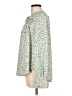 Kaari Blue 100% Polyester Graphic Green Long Sleeve Blouse Size L - photo 5