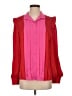 Tuckernuck 100% Polyester Color Block Red 3/4 Sleeve Blouse Size S - photo 1