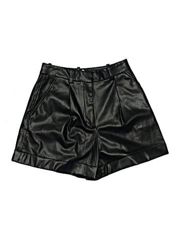 Zara Faux Leather Shorts (view 1)