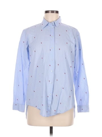 Zara Basic Long Sleeve Button-Down Shirt (view 1)
