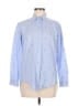 Zara Basic Hearts Blue Long Sleeve Button-Down Shirt Size M - photo 1