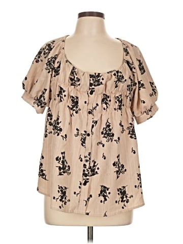 Shein Curve Short Sleeve Blouse (view 1)