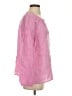 Talbots 100% Linen Pink Long Sleeve Henley Size S - photo 4