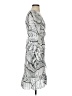 MARCHESA notte 100% Polyester Print Silver Cocktail Dress Size 2 - photo 4