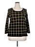 Nina Leonard Plaid Black Pullover Sweater Size 2X - photo 1