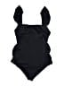ASOS Design Solid Black One Piece Swimsuit Size 8 - photo 1