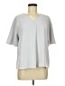 Uniqlo 100% Polyester Gray Short Sleeve Blouse Size M - photo 1