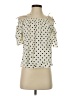 E&M Collection Polka Dots Ivory Short Sleeve Blouse Size S - photo 1