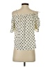 E&M Collection Polka Dots Ivory Short Sleeve Blouse Size S - photo 2