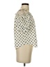 E&M Collection Polka Dots Ivory Short Sleeve Blouse Size S - photo 4