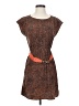 Mono b 100% Polyester Tweed Brown Casual Dress Size S - photo 1