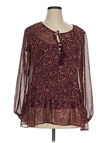 Rose + Olive Long Sleeve Blouse (view 1)