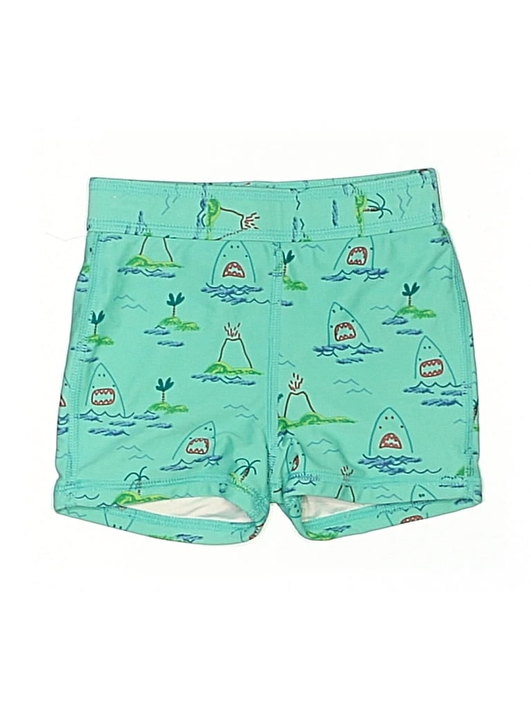Pre-owned Hanna Andersson Kids' Board Shorts In Green
