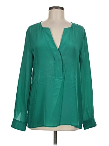 Banana Republic Factory Store Long Sleeve Silk Top (view 1)