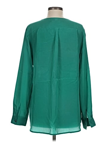 Banana Republic Factory Store Long Sleeve Silk Top (view 2)