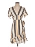 Simplee Stripes Gray Casual Dress Size S - photo 1