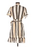 Simplee Stripes Gray Casual Dress Size S - photo 2