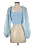 Shein 100% Polyester Blue 3/4 Sleeve Blouse Size 6 - photo 2