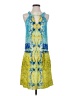 Etcetera Print Yellow Cocktail Dress Size 4 - photo 1