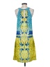 Etcetera Print Yellow Cocktail Dress Size 4 - photo 2