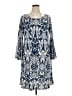 MSK Paisley Blue Casual Dress Size 1X - photo 1