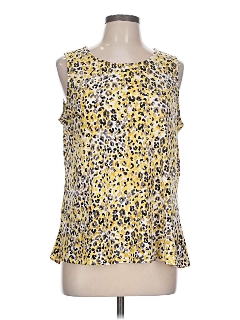 Pre-owned Nine West Sleeveless Blouse In Yellow