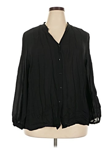 Lane Bryant Long Sleeve Silk Top (view 1)