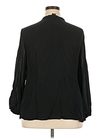 Lane Bryant Long Sleeve Silk Top (view 2)
