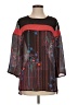 Sisley Floral Black 3/4 Sleeve Blouse Size S (estimated) - photo 1