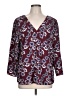 Hinge 100% Polyester Burgundy 3/4 Sleeve Blouse Size L - photo 1