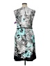 Connected Apparel Print Gray Cocktail Dress Size 14 - photo 2