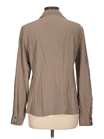 Lafayette 148 New York Long Sleeve Silk Top (view 2)