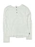 Splendid Silver Long Sleeve Henley Size 5 - photo 1