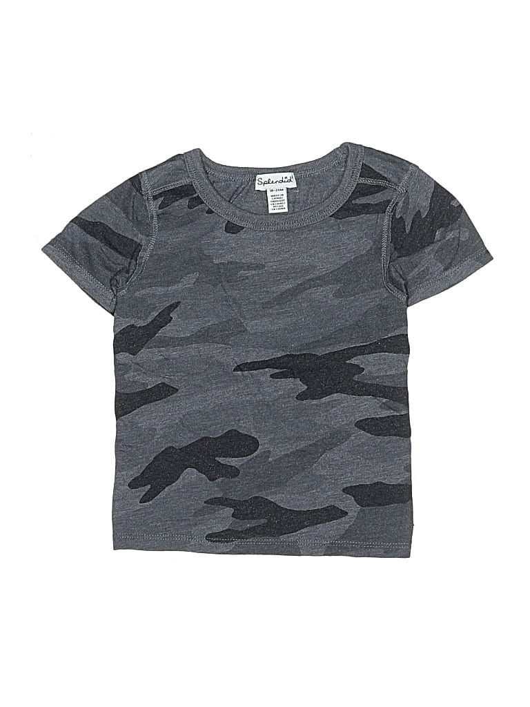 Pre-owned Splendid Kids' Short Sleeve T-shirt In Gray