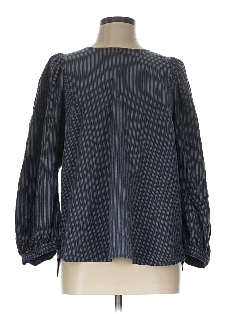 Pre-owned Treasure & Bond Long Sleeve Blouse In Gray