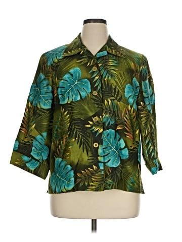 DressBarn 3/4 Sleeve Button-Down Shirt (view 1)