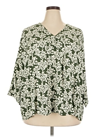 Monday Fun 3/4 Sleeve Blouse (view 1)