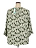 Monday Fun 100% Rayon Print Green 3/4 Sleeve Blouse Size 3X - photo 2