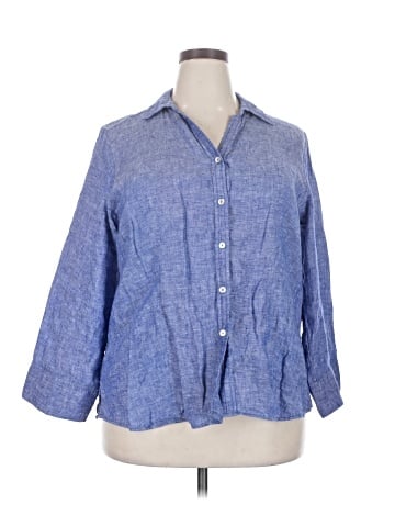Foxcroft 3/4 Sleeve Button-Down Shirt (view 1)