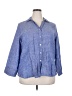 Foxcroft 100% Linen Blue 3/4 Sleeve Button-Down Shirt Size XXL - photo 1