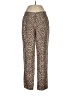 Theory Animal Print Gold Casual Pants Size 6 - photo 1