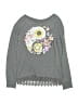Justice Floral Gray Pullover Sweater Size 14 - photo 1