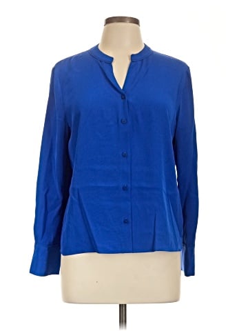 Diane von Furstenberg Long Sleeve Silk Top (view 1)