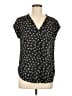 Fun2Fun 100% Polyester Black Short Sleeve Blouse Size M - photo 1