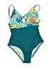 Unbranded Tropical Teal One Piece Swimsuit Size M - photo 1