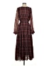 Dolan 100% Polyester Plaid Burgundy Casual Dress Size S (estimated) - photo 1