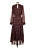 Dolan 100% Polyester Plaid Burgundy Casual Dress Size S (estimated) - photo 2