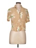 Brixton Tan Short Sleeve Blouse Size L - photo 1
