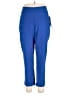Peck & Peck Solid Blue Active Pants Size 16 - photo 1